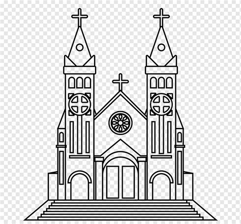 gambar gereja katolik hitam putih